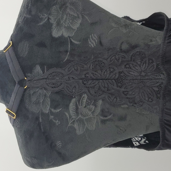 Daisy Fuentes Women Chemise Teddy Babydoll Soft Stretch Mother Day Black Sz 1X - Picture 6 of 17